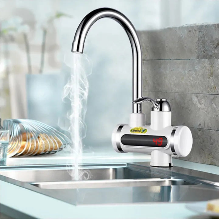 Electric water heating faucet